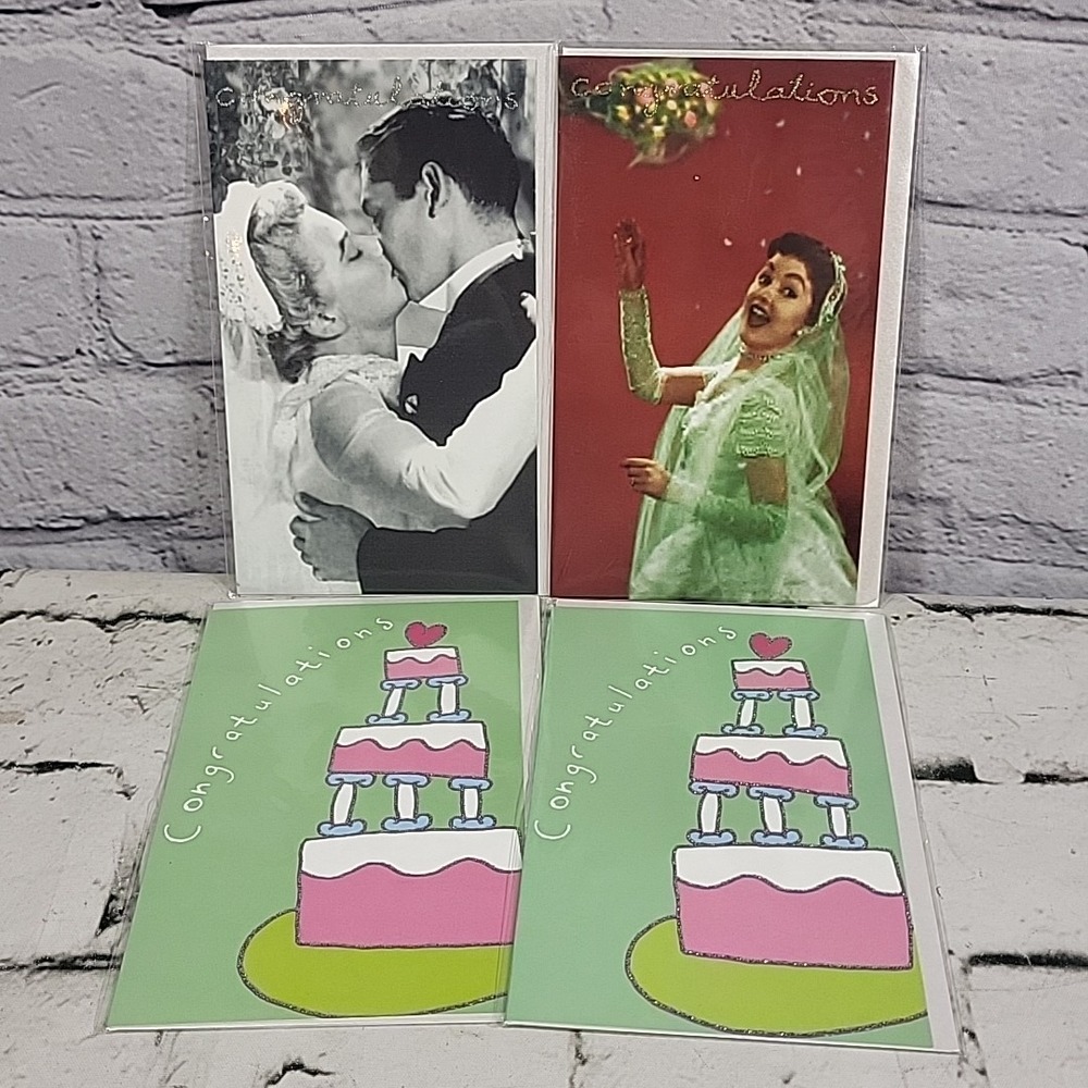 Congratulations Wedding Greeting Cards Lot Of 4 All New Sealed By Bikini / Ohio
